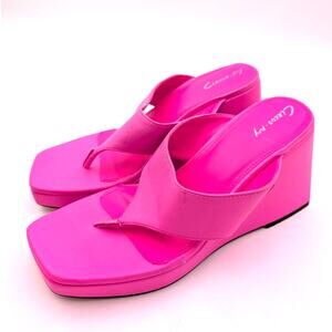 Circus by Sam Edelman Moira Wedge Sandal Women's Pink Punch Size US7.5 EU38
